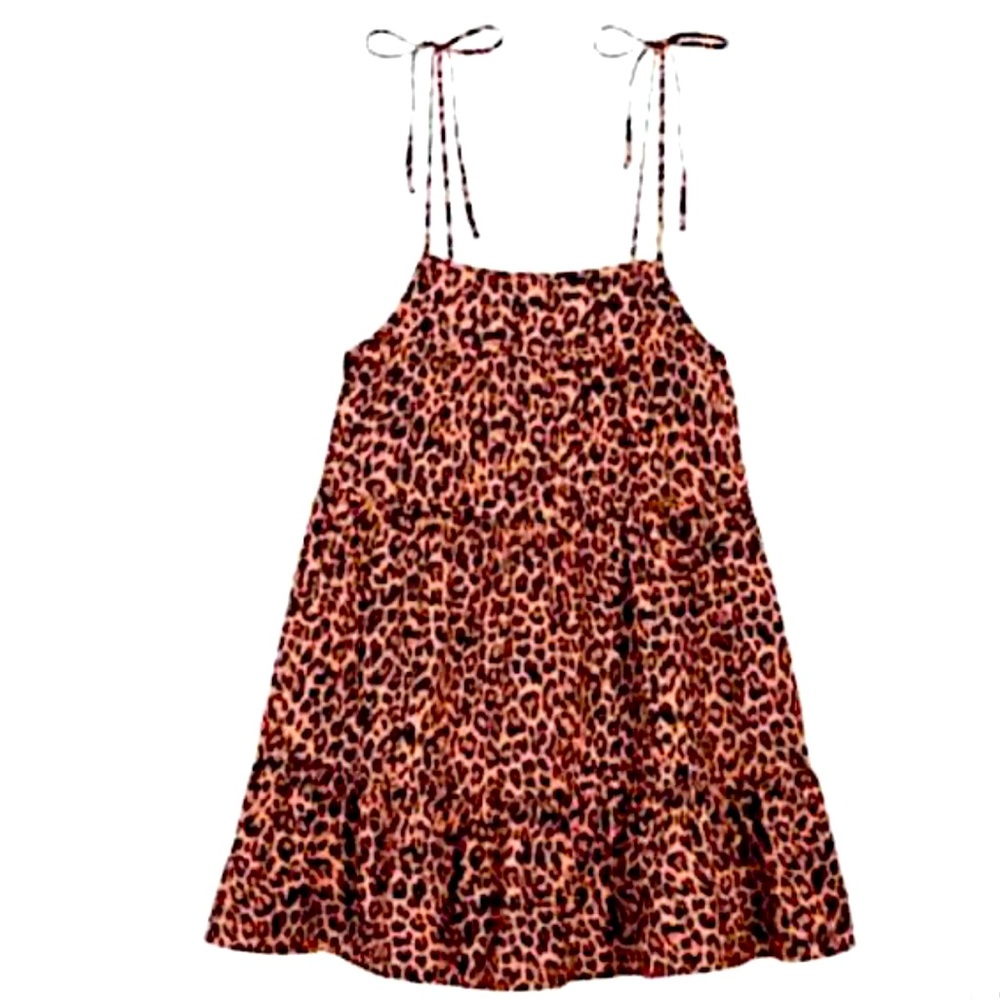NWT Victoria’s Secret Leopard Print Mini Tiered Swim Dress
